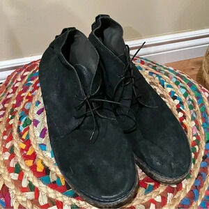 Moma black suede leather shoes made in  Italy 45